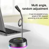 Microfones Desk Microphone Great Wert Compatible Colorful RGB Light USB 3,5 mm Jack Plug Wired Microphone för Live Show