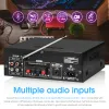 Shavers Ak55 Amplificateur audio stéréo Bluetooth 5.0 / UDisk / FM Radio / mic / 3,5 mm AUX Entrée Player numérique Home / Car Karaoke Player