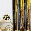 Party Decoration Glitter Black Gold Tinsel Fringe Foil Gardin Bakgrund Födelsedagsdekorationer Bakgrundsgardiner Bröllop Vuxen Jubileum