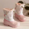 Boots Winter Children Snow Boots New Lovely Cartoon Unicorn Toddler Boots Skiing Shoes Waterproof Kids Boots For Girls Boys Plush Warm