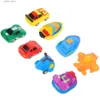 Baby Bath Toys 8 Vehicle Bathing Toys Water Floating Aircraft Car Train Model Quick Dry Bathtub Nursery for Infant(Random Style) L48