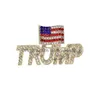 Fonction favorable Design unique Trump Broches en strass de Trump pour femmes Coeur rouge Lettre de manteau Robe Bijoux Drop Livraison DHQMV