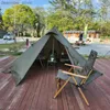 Tents and Shelters Outdoor Windproof Pyramid Tent Ultraviolet-proof Flame Retardant Single Person Camping Four Seasons Indian Tent Winter L48