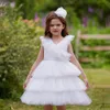 Vino dolce vino rosa bianco a V-Neck's Girl's Birthday/Party Dresses Girl's Pageant Dresses Flower Girl Dresses Girls Dayvery Gonnes Kids 'Wear SZ 2-10 D408272