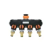 Gravestones Brass 3/4 Thread 4way Garden Tap Water Splitter Water Pipe 4 Way Splitter Female 3/4 Irrigation Vae 1pcs