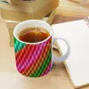 Tasses Art Coffee Porcelaine Mug Cafe Tea Milk Cups Drinkware pour les pères cadeaux CARTES Lignes de motif moderne carrés décora