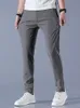 Calça homens homens verão gelo seda casual elástico solto estilo fino rápido seco esportes respiráveis 240402