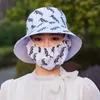 Cappelli larghi pianta stampato di cappello agricola Anti-UV con lettere di secchio maschera unisex Sunprotection