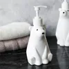 Storage Bottles Cute Polar Bear Soap Dispenser For Bathroom Large Capacity Shampoo Shower Gel Refillable Lotion Liquid Container