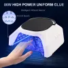 Torktor Nya produkter 2023 trådlösa dubbla lätta gel lacktorkar UV -ljus för naglar 86w uppladdningsbar nagel UV LED -lampa med handtag