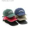 Kogelcaps unisex pure katoenen honkbal cap geschikt voor mannen dames mode letters borduurwerk hiphop hoed verstelbare snap sportvisor hoed q240408