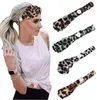 34 Color Sport Bandas da cabeça da cabeça da cabeça da cabeça com botão Elastic Flower Leopard Principed Bandwrap Hardwrap Working Out Gym Floral Hair B8370751