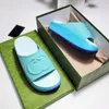 New Women And MEN'S INTERLOCKING G SLIDE SANDAL Designer with Interlocking G Solid Color Thick Bottom Rubber Soft Leather Buckle Black Mens Slippers beach house shoes