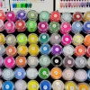 Liquides 12jar / lot en acrylique Powder Nail Art Decoration 3D Poudre sculptée 12 couleurs Piéche / extension Kit de poussière de pigment à ongles professionnels # F #