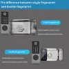 Lock Wifi Waterproof Outdoor Smart Door Lock With Tuya Biometric Fingerprint Lock Digital Code Card Electronic Rim Lock