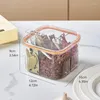 Opslagflessen keuken kruidenkast afgedichte vochtbestendige tape met vier compartimenten drukt type tank