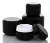 Bottiglie 10pcs Black Round Cream Bottle Jars Contenitore Vento Scatola campione di plastica cosmetica per deposito glitter gel di nail art