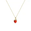 Pendant Necklaces Cute Strawberry Necklace Female Gold Color Sweet Summer Party Birthday Jewelry Accessories Gifts