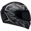Mantenha -se furtivo na estrada com o capacete de rosto completo de qualificador de sino em camuflagem invisível preto/branco - tamanho XL para proteção e estilo máximo