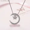 Colliers pendentifs 925 Sterling Silver Star Moon Zircon Nouveau dans le collier pour femmes Offres de créateurs de luxe avec livraison gratuite Gaabou24040wi82