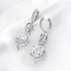 Boucles d'oreilles en peluche Smyoue 10cttw 11 mm Moisanite Drop pour femmes 925 Silver Original Certified Lab Diamond Wedding Bijoux