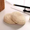 Oreiller pratiques tatami flexible paille ronde tissage à la main siège de forme confortable pour porche