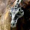 Colliers de pendentif 2024 Collier en acier inoxydable 316l pour hommes Bijoux de mode de corde noire rétro de Retro Skull pour cadeau