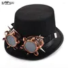 Party Supplies Vintage Steampunk Gear Rivet Goggles Floral Black Top Hat Punk Style Fedora Headwear Gothic Lolita Cosplay