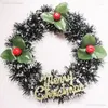 Dekorative Blumen 2pcs Weihnachtskranztür Hänge Rattan Veranstaltungsort Layout Dekorationen Garland für Home Party Decor 2024 Jahr