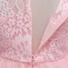 Sweet White Pink Champagne Jewel Girl's Birthday Robes de fête Robes de concours de fille Robes de fleur de fleur filles jupes de tous les jours.