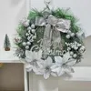 Decoratieve bloemen kerstkrans bessen