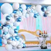 Macaron Balloons Garland Erzparty White Blue Ballons Hochzeits Geburtstag Festival Dekoration Event Ballon Set 240328