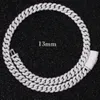 Full Ice Out Moissanite Cuban Chain 2rows 6mm 9mm 13mm 925 Solid Silver Link Mans Hip Hop Necklace