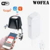 모듈 WOFEA WIFI WATER LEAKAGE SENSOR 앱 앱 알림 배터리 운영 홈 보안 물 탐지기 Tuya 탭 스마트를 실행합니다.