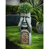 Veja Subir S no Jardim Evil Jardim Estátuas da Ilha da Páscoa Criativa Resina Criativa Escultura ao ar livre Decoração Vaso doméstico Decoração de estátua Feliz 240322
