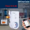 Wtyczki GSM Smart Home Power UE Gniazdo wtyk z czujnikiem temperatury Inteligentna kontrola temperatury Obsługa karty SIM USB Enchufe