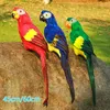 Décorations de jardin 45 cm Simulation Parrot Force à main Plume Macaw Lawn Figurine Ornement Fake Animal Bird Prop Prop Decoration