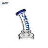 Hittn Glass Bong Water Tipe Толстая стеклянная рука вручена 420 водяной бонг для курения 10,3 дюйма с 14 -миллиметровой миской голубое молоко синее озеро зеленое 2024