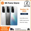 Version globale Xiaomi Redmi 10 2022 Smartphone 4 Go 128 Go 50MP AI Quad Camera 90Hz Affichage MediaTek Helio G88 Octa Core 5000mAH