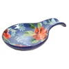 Dinnerware Sets Floral 2-Piece Mini Stoare Utensil Crock And Spoon Rest Set