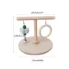 Outros pássaros suprimentos de pássaros papagaio Playstand Wood Free Standing Play Play Tablop Portable Exercution Parrot