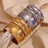 Jóias de jóias de ouro em aço inoxidável em chunky minimalista para mulheres para mulheres