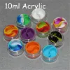 silicone liner inside plastic jars dab wax 10ml clear plastic container concentrate oi butane plastic jars with silicone lining LL