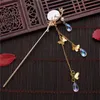 Fashion Classic Pearl Quaste Butterfly Hair Stick Direkter Teller Haarnadel weiße Braut Kopfschmuck Haar Gabel Schmuckschmuck Ornamente