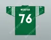 Custom Mike Webster 76 Rhinilander High School Hodags Green Football Jersey 2 S-6XL cuciti in alto