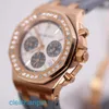 Orologio da polso AP di Higchend 26231 o Royal Oak Offshore Panda Ladies 18K Rose Gold Diamond Watch Automatico Swiss Swiss Luxury Watch Gauge 37mm 37mm