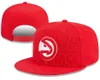 2024 American Basketball "Hawks" Snapback -hoeden 32 teams Luxe designer Finale kampioenen Locker Room Casquette Sporthoed Strapback Snap Back Back verstelbare pet A2