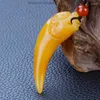 Colliers de pendentif Natural Gold Jade Hollow Gard Wolf Dentants Pendants Marques Men Femmes Jadéite Jewelry Collier Femme