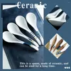 Spoons 2 Pcs Ladle Spoon Home Soup Decorative Porridge Japanese Buffet Ceramics Restaurant Scoop Vintage