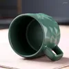 Mokken Noordse stijl keramische koffiekopje met schijf set groene mok cadeau drinkwater hoge schoonheid thee